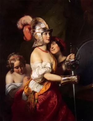 The Armed Maiden by Friedrich Von Amerling - Oil Painting Reproduction