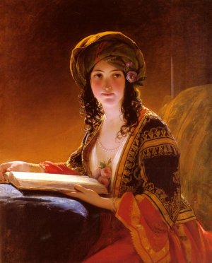 The Oriental by Friedrich Von Amerling Oil Painting