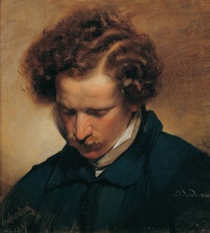 The painter Eduard Bendemann by Friedrich Von Amerling Oil Painting