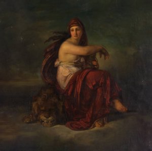 The strength by Friedrich Von Amerling Oil Painting
