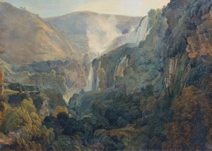 Die Wasserfalle von Terni by Friedrich Von Nerly Oil Painting