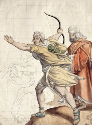Fleeing Archers by Friedrich Von Olivier Oil Painting