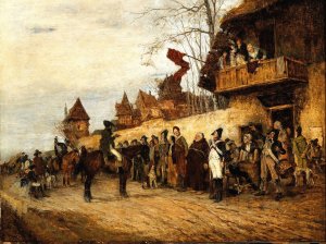 The Requisition by Friedrich Von Puteani Oil Painting