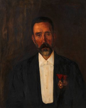 Moritz Preyer, Magistratsdirektor by Friedrich Von Radler Oil Painting