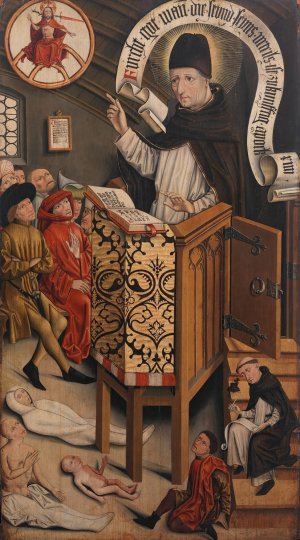Sermon of Saint Albertus Magnus by Friedrich Walther Oil Painting