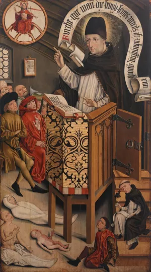 Sermon of Saint Albertus Magnus by Friedrich Walther Oil Painting