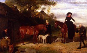 At the Blacksmith's Shop by Friedrich Wilhelm Keyl Oil Painting