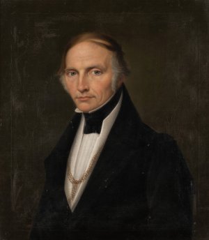 Portrait of a gentleman in tailcoat by Friedrich Wilhelm Maul Oil Painting