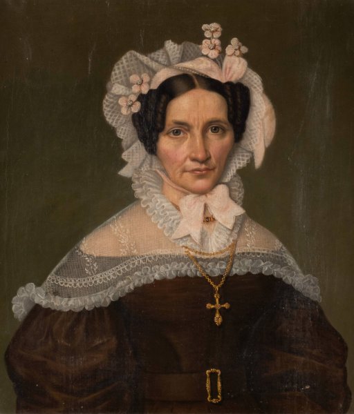 Main Product Photo of Portrait of a lady with mobcap  Painting by Friedrich Wilhelm Maul