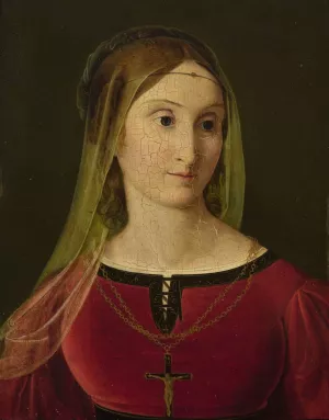 Portrait of Maria Potocka nee Rzewuska by Friedrich Wilhelm Schadow Oil Painting