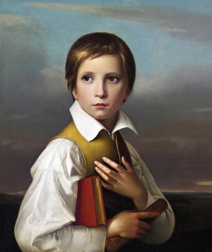 Portrat Felix Schadow by Friedrich Wilhelm Schadow Oil Painting