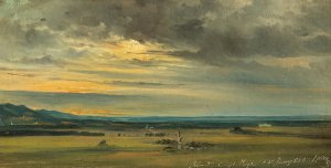 Salzburg, View of Maxglan and Klessheim by Friedrich Zeller Oil Painting