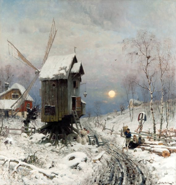 Main Product Photo of Winter Landscape  Painting by Frithjof Smith-Hald