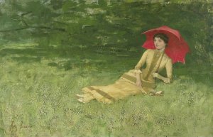 A Summer Afternoon by Frits Jansen Oil Painting