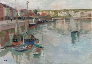 Dieppe by Frits Thaulow Oil Painting