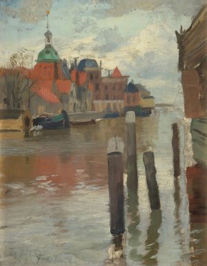 Dortrecht by Frits Thaulow Oil Painting