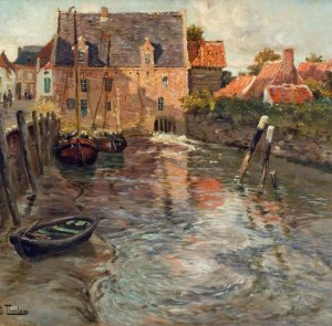 Low Water by Frits Thaulow Oil Painting