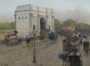 Marble Arch, London by Frits Thaulow Oil Painting