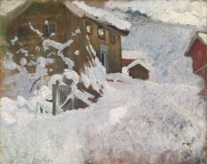 Norwegian Winter by Frits Thaulow Oil Painting