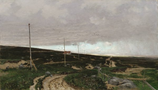 Main Product Photo of On the coast. Motif from Jaeren, Norway  Painting by Frits Thaulow