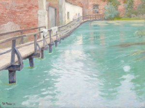 The Mills at Montreuil-sur-Mer, Normandy by Frits Thaulow Oil Painting