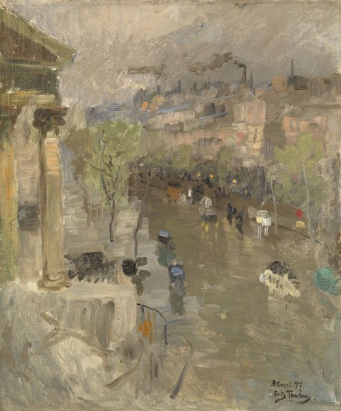 Main Product Photo of View from Paris near the Madeleine Church  Painting by Frits Thaulow