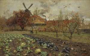 View of Amerikavej in Copenhagen by Frits Thaulow Oil Painting