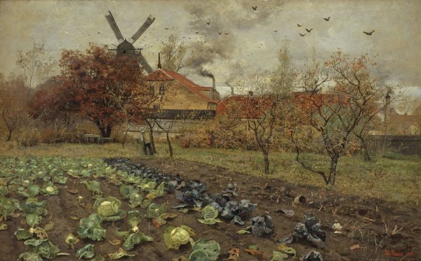 Main Product Photo of View of Amerikavej in Copenhagen  Painting by Frits Thaulow