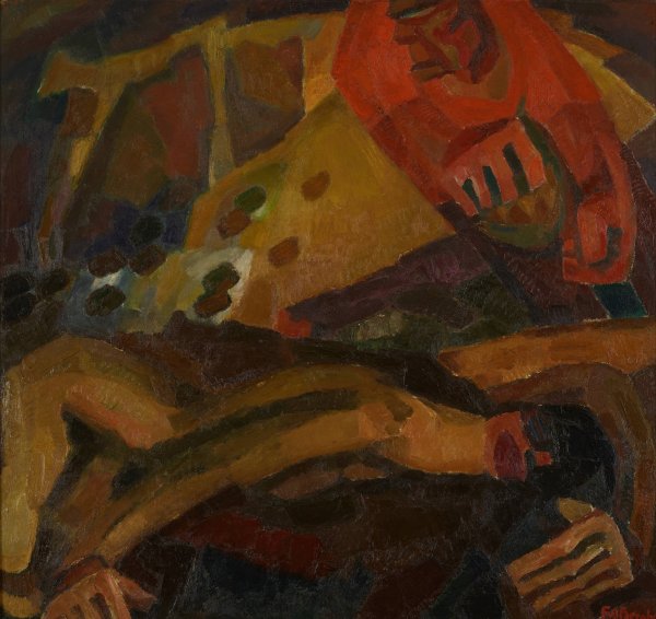 Main Product Photo of De zaaier  Painting by Frits Van Den Berghe