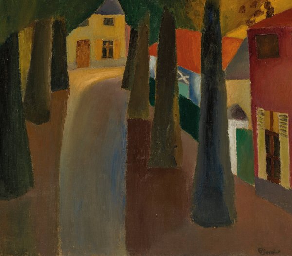 Main Product Photo of L'allee du chateau a Bachte-Maria-Leerne  Painting by Frits Van Den Berghe