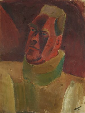 Portret van Constant Permeke by Frits Van Den Berghe Oil Painting