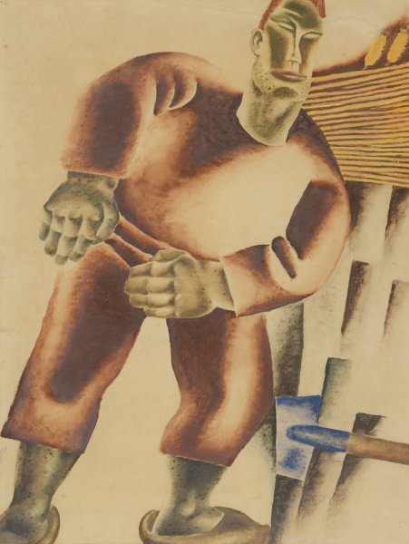 Main Product Photo of Slapende boer  Painting by Frits Van Den Berghe