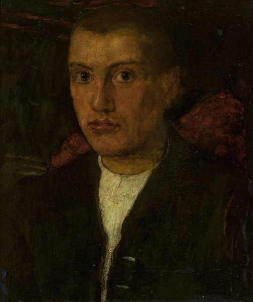 Self-portrait by Fritz Boehle - Hand-Painted Oil Painting Reproduction
