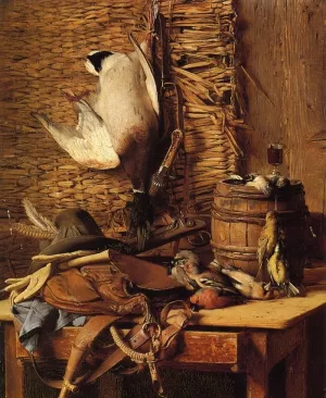 Still Life, A Hunter's Bounty by Fritz Mikesch - Oil Painting Reproduction
