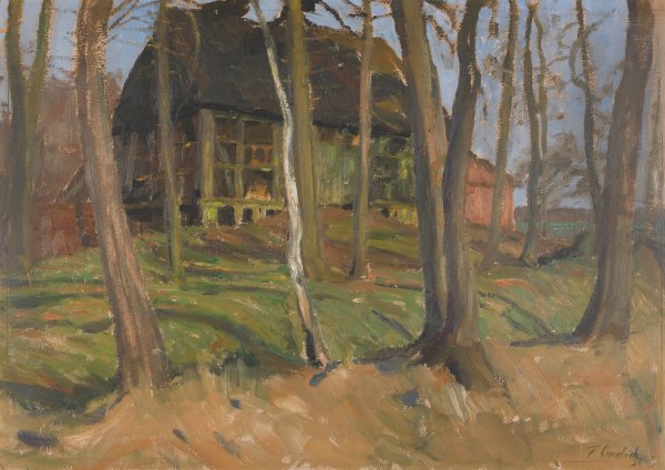 GehOft in Weyermoor  by Fritz Overbeck - Hand-Painted Oil Painting Reproduction