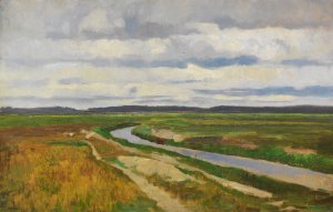 Moorkanal in der Hammeniederung by Fritz Overbeck Oil Painting