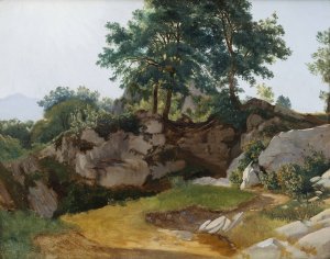 Italian Mountainscape by Fritz Petzholdt Oil Painting