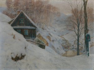 Das Seebachtal bei Franzensbad by Fritz Pontini Oil Painting