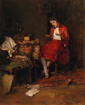 The Prayer of the Rosary by Fritz Rojka Oil Painting