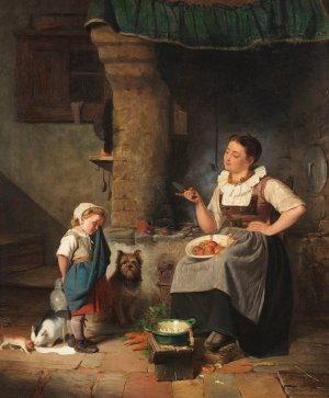 Das kleine Malheur by Fritz Sonderland Oil Painting