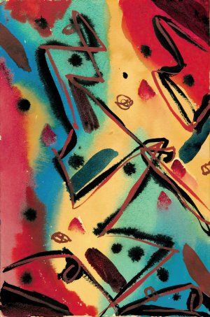 Abstrakte Komposition by Fritz Stuckenberg Oil Painting