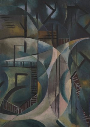 Landscape in the Park by Fritz Stuckenberg Oil Painting