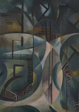 Landscape in the Park by Fritz Stuckenberg Oil Painting