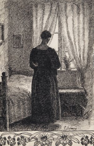 I sovekammeret. Anna Syberg by Fritz Syberg Oil Painting