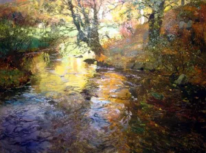 At Quimperle by Fritz Thaulow - Oil Painting Reproduction