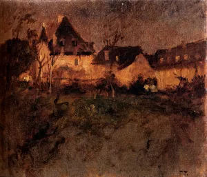 Fra Beaulieu Oil painting by Fritz Thaulow