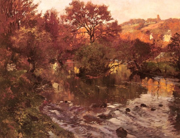 Main Product Photo of Golden Autumn, Brittany Painting by Fritz Thaulow