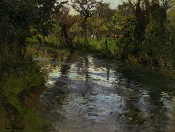Main Product Photo of On the Banks Painting by Fritz Thaulow