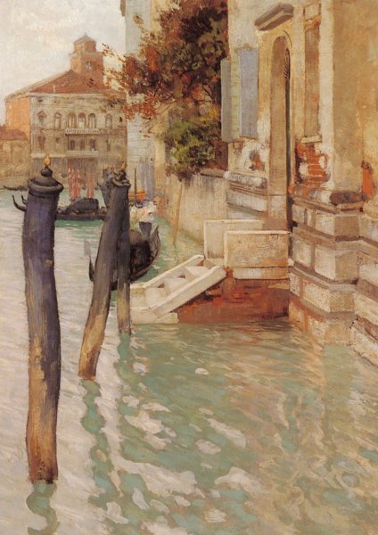 Main Product Photo of On The Grand Canal, Venice Painting by Fritz Thaulow