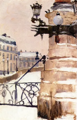 Vinter I Paris by Fritz Thaulow Oil Painting